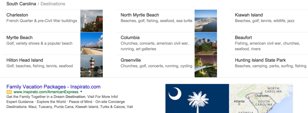 google update travel search results
