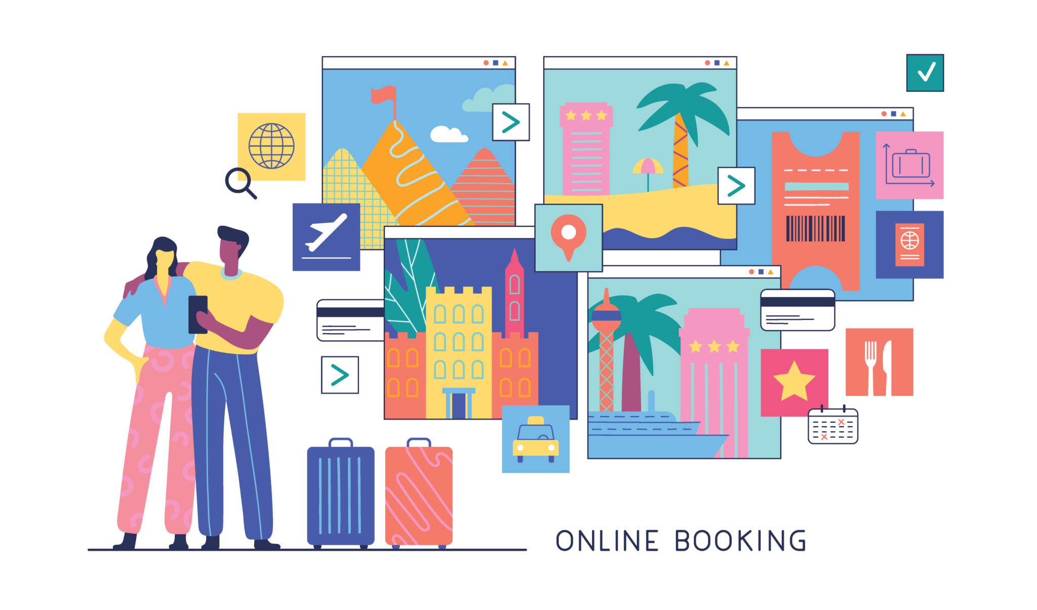 Online hotel booking and travel planning