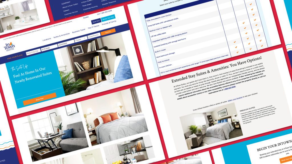 InTown Suites room page screenshots